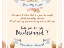 83 Customize Our Free Bridesmaid Card Template Free PSD File with Bridesmaid Card Template Free