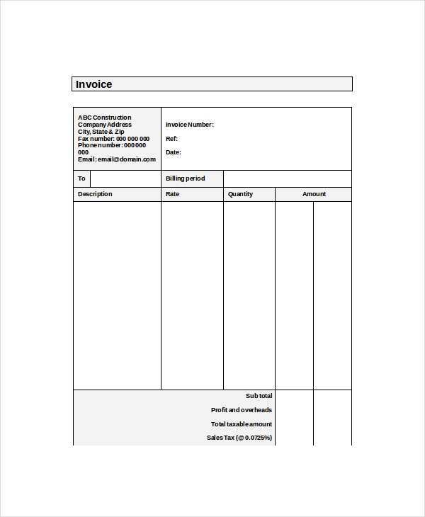 83 Free Blank Self Employed Invoice Template Formating by Blank Self Employed Invoice Template
