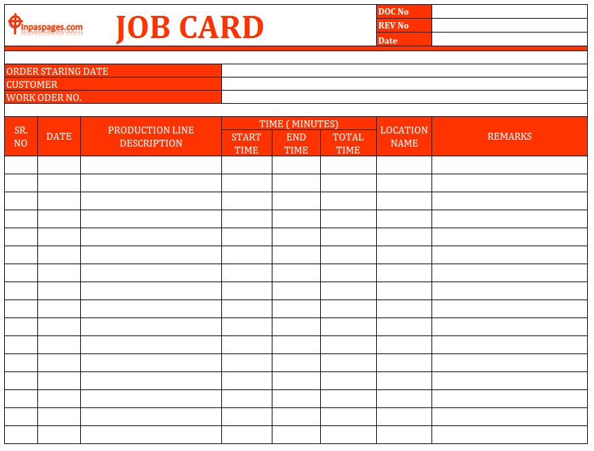83 How To Create Job Card Template Pdf Templates for Job Card Template Pdf