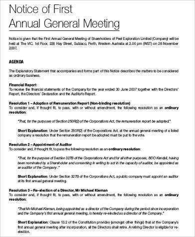 83 Online General Meeting Agenda Template Photo for General Meeting Agenda Template