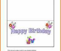 83 Online Half Fold Birthday Card Template Word Formating for Half Fold Birthday Card Template Word