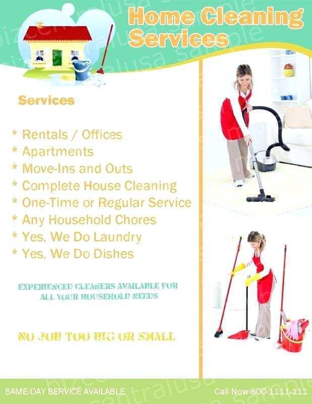 House Cleaning Flyer Templates Free Cards Design Templates