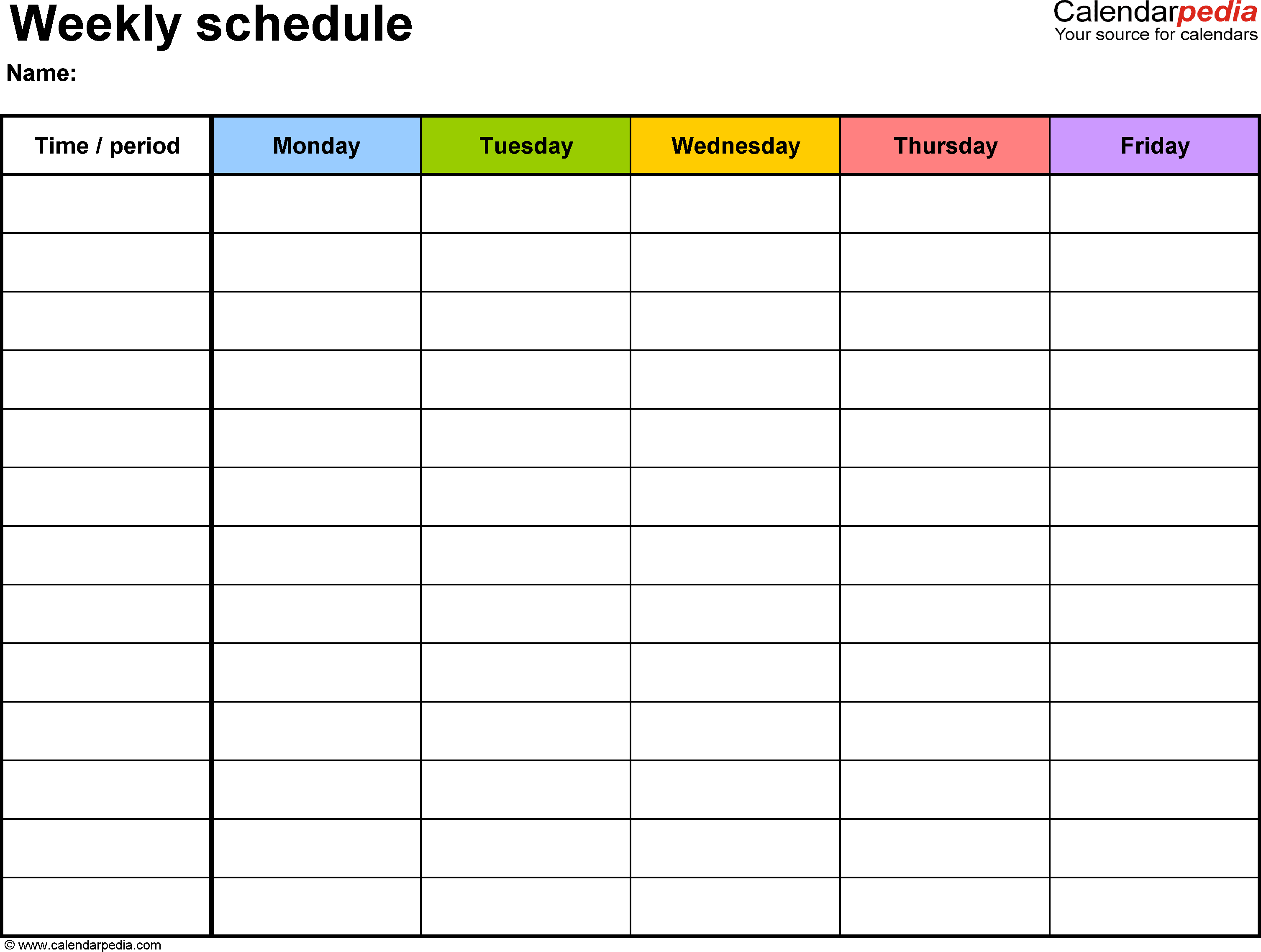 Weekly College Schedule Template from legaldbol.com
