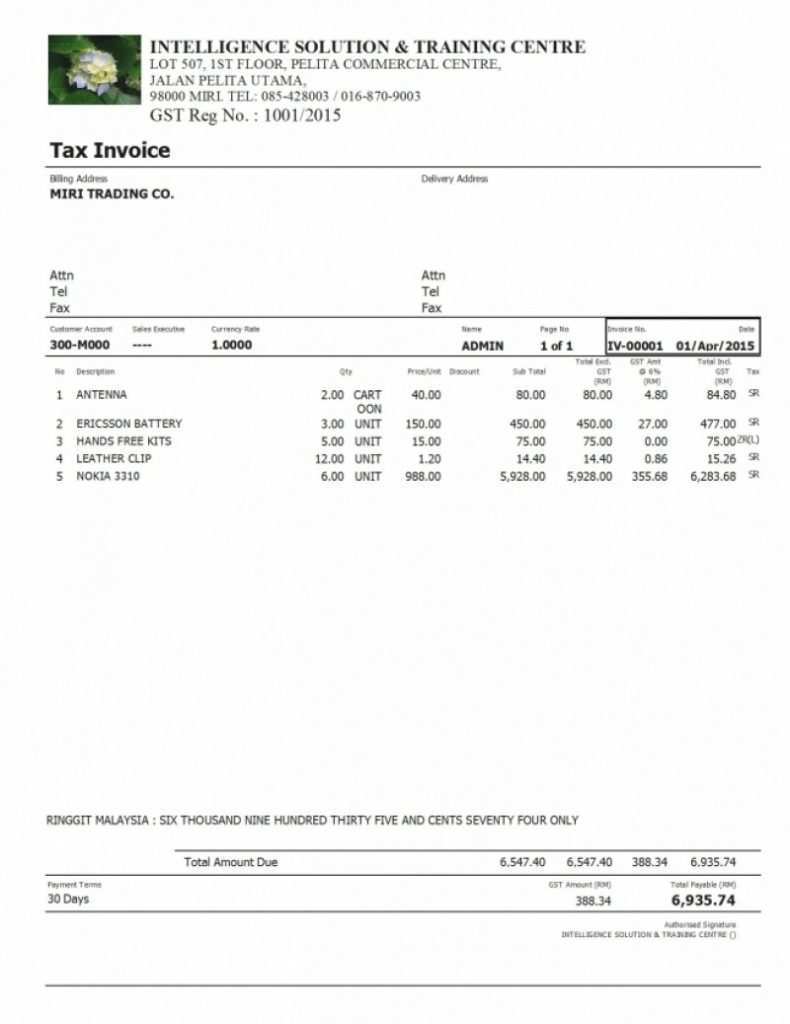 83 Printable Tax Invoice Format Malaysia With Stunning Design by Tax Invoice Format Malaysia