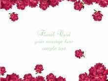 Flower Card Design Template