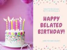 83 Standard Happy Belated Birthday Card Template Layouts by Happy Belated Birthday Card Template