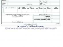 Job Work Invoice Format Under Gst