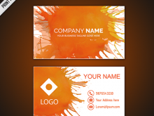 83 Standard Orange Name Card Template in Word with Orange Name Card Template