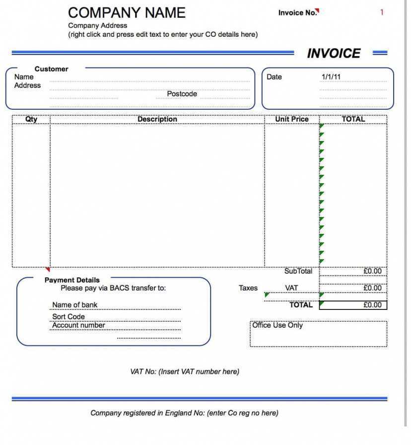 83 Standard Vat Invoice Format Uk For Ms Word For Vat Invoice Format Uk Cards Design Templates