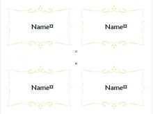 Name Card Template Wedding Tables