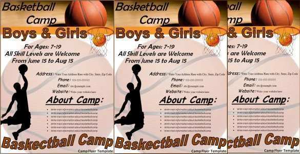 84 Basketball Camp Flyer Template for Ms Word with Basketball Camp Flyer Template