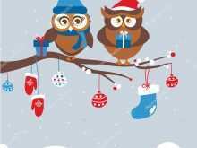 84 Create Owl Christmas Card Template Formating for Owl Christmas Card Template