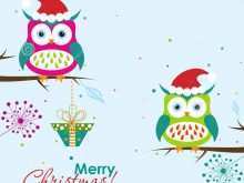 84 Create Owl Christmas Card Template in Word by Owl Christmas Card Template