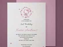 84 Creating Birthday Invitation Card Template Hello Kitty Maker by Birthday Invitation Card Template Hello Kitty