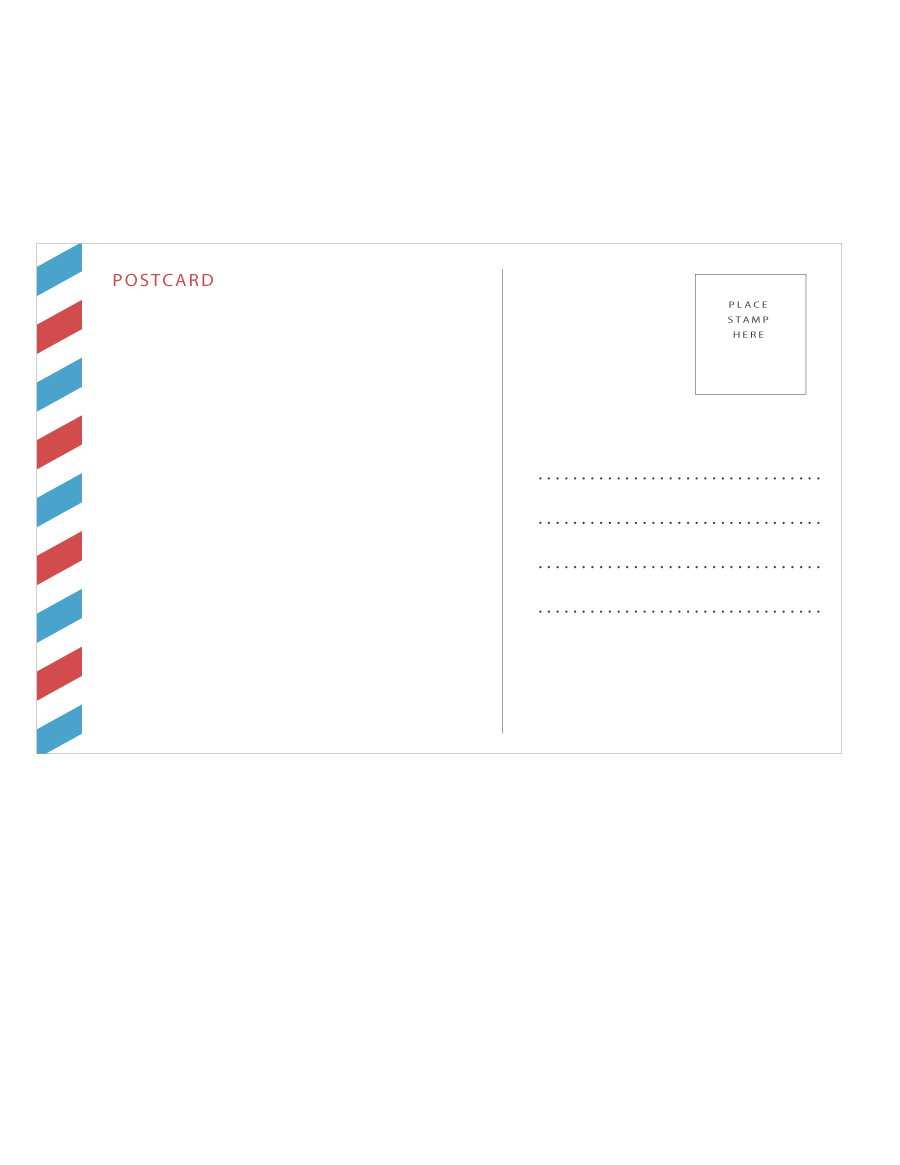 84 Creating Traditional Postcard Template For Free with Traditional Postcard Template