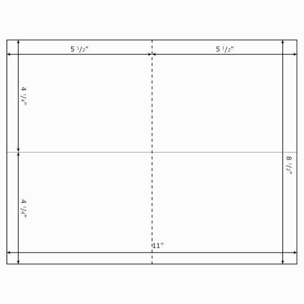 5X7 Folded Card Template Free Cards Design Templates