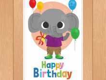 84 Creative Elephant Birthday Card Template Download with Elephant Birthday Card Template