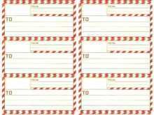 Template For Christmas Card Labels