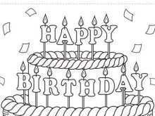 84 Customize Our Free Birthday Card Templates To Colour Maker by Birthday Card Templates To Colour