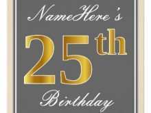 84 Free 25Th Birthday Card Template Now for 25Th Birthday Card Template