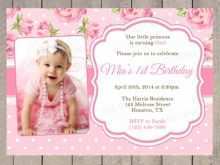 84 Printable Invitation Card Template For 1St Birthday Layouts by Invitation Card Template For 1St Birthday