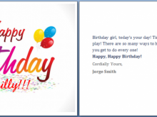 Blank Birthday Card Template Microsoft Word