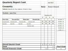 84 Report Printable Report Card Template Pdf for Ms Word by Printable Report Card Template Pdf