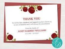 84 Standard Memorial Thank You Card Template With Stunning Design for Memorial Thank You Card Template