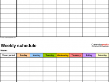 84 Standard Simple Class Schedule Template for Ms Word for Simple Class Schedule Template