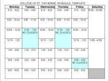 85 Adding College Class Schedule Template Word For Free for College Class Schedule Template Word