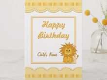 85 Best Lion Birthday Card Template For Free by Lion Birthday Card Template