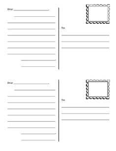 85 Best Postcard Writing Template For Kindergarten with Postcard Writing Template For Kindergarten