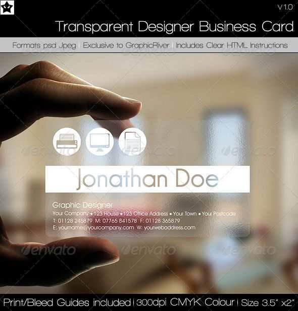 85 Best Transparent Business Card Template Free Download Formating for Transparent Business Card Template Free Download