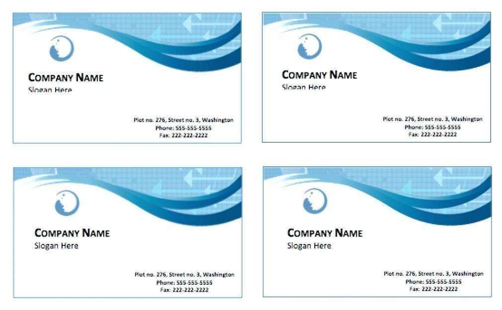 Business Cards Templates Word 2010