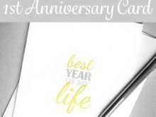 85 Blank 1 Year Anniversary Card Templates Maker with 1 Year Anniversary Card Templates