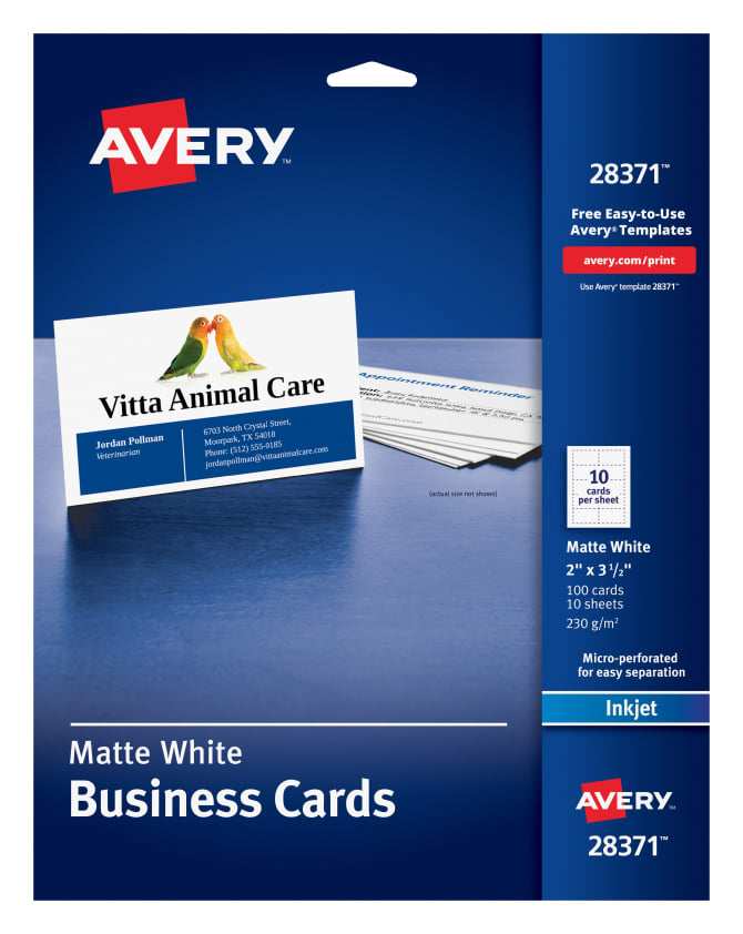 85 Blank Avery Business Card Template 05376 in Word with Avery Business Card Template 05376