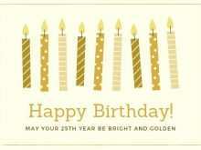 Golden Birthday Card Template