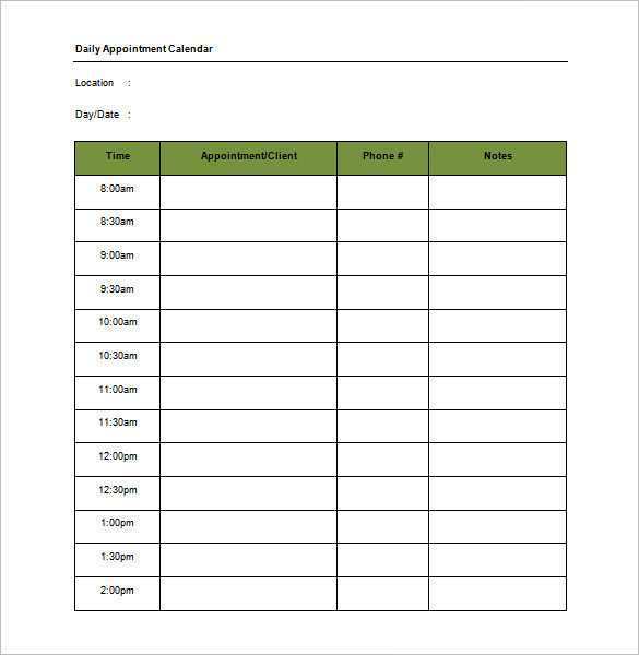 85 Creating Daily Appointment Calendar Template Excel For Ms Word By Daily Appointment Calendar Template Excel Cards Design Templates