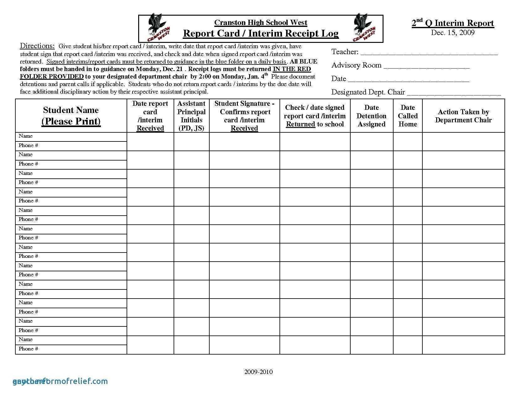 Report Card Template Free Download