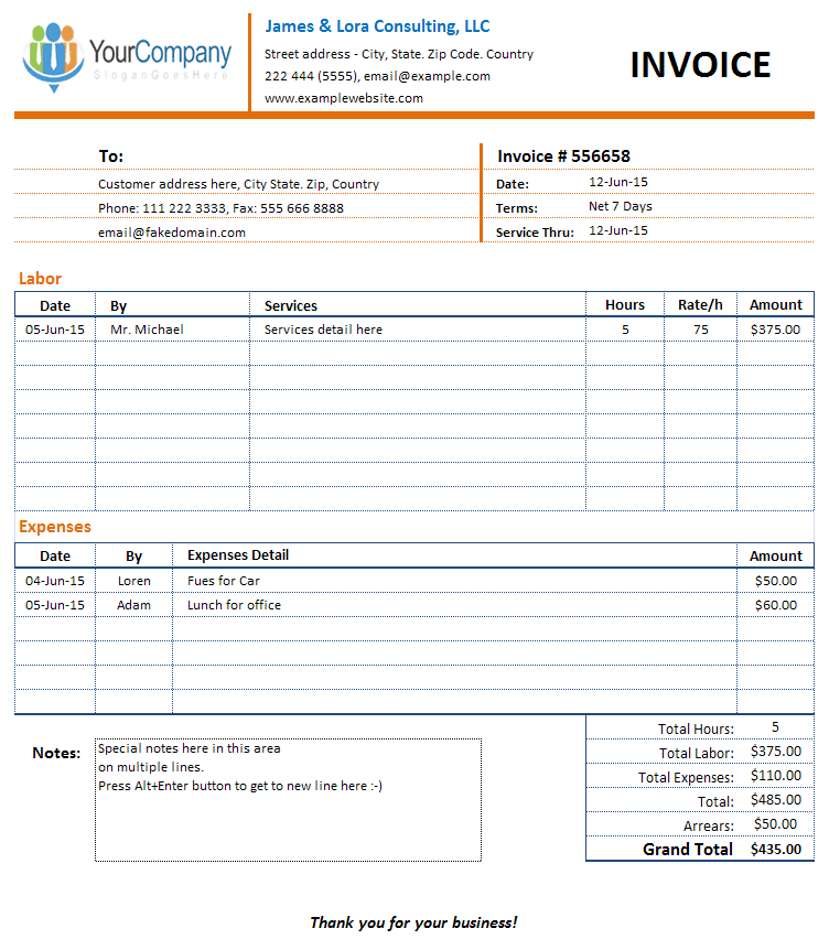 85 Customize Basic Consulting Invoice Template for Ms Word by Basic Consulting Invoice Template
