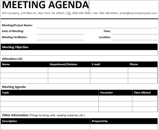 85 Customize Our Free Meeting Agenda Template Hsc Templates with Meeting Agenda Template Hsc