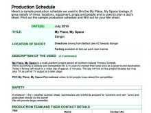 85 Customize Our Free Production Schedule Example Business Plan Templates for Production Schedule Example Business Plan