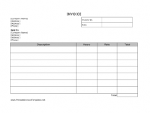 85 Format Landscape Invoice Template Free for Ms Word by Landscape Invoice Template Free