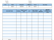 Tax Invoice Template Australia Excel