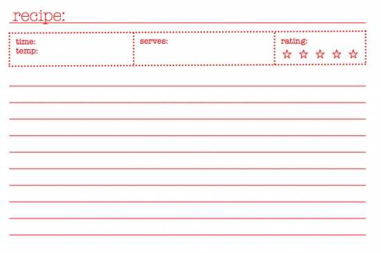 85 Online A Recipe Card Template Formating for A Recipe Card Template