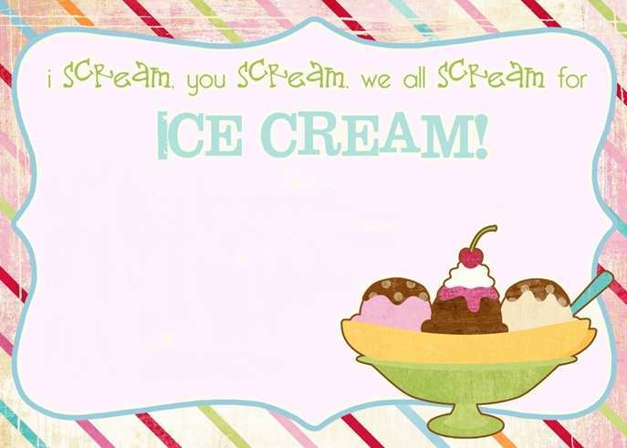 Ice Cream Social Flyer Template Free Cards Design Templates