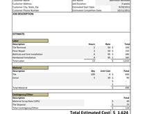 Contractor Calculator Invoice Template