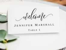 Table Name Cards Template Pdf