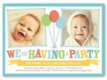 85 Visiting Twins Birthday Card Template in Photoshop for Twins Birthday Card Template