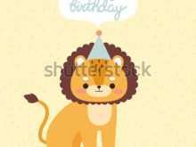 86 Adding Lion Birthday Card Template Formating with Lion Birthday Card Template
